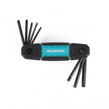 Bộ lục giác đầu hình sao kiểu gấp 8 cái làm bằng thép hợp kim CR-V Workpro WP222030