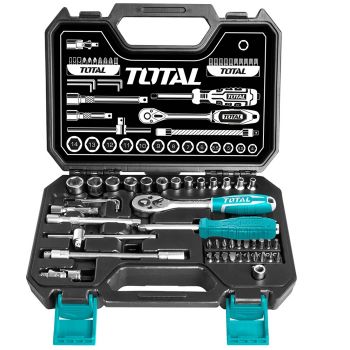 Bộ tuýp 1/4" 45 chi tiết Total THT141451 4-14mm