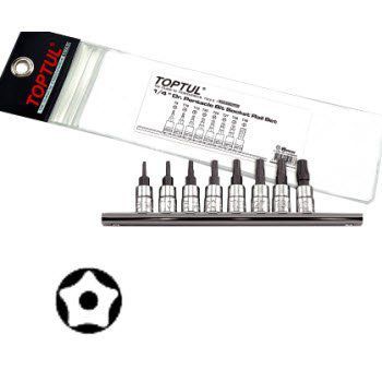Bộ vít sao lỗ 1/4" 8 món Toptul GAAG0805