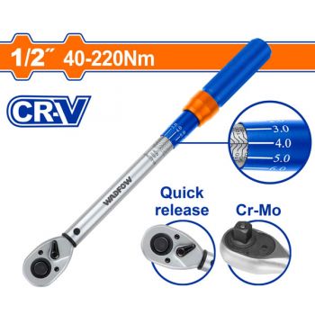 Cần siết lực 1/4" WadFow WWQ1D12 40-220Nm