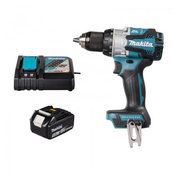 Combo Makita - Máy khoan động lực DHP489 + Pin 18V 5.0Ah + Sạc nhanh 4A
