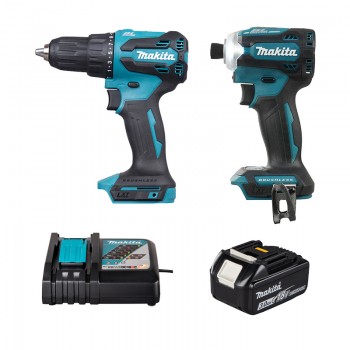 Combo Makita New 2 - Máy khoan DHP490 + Máy vặn vít DTD171 Tặng 1 Pin 3.0Ah