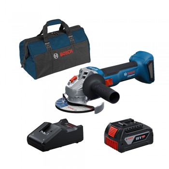 Combo Máy mài góc pin Bosch GWS 18V-11 S + 1 Pin 4.0Ah + 1 Sạc Nhanh