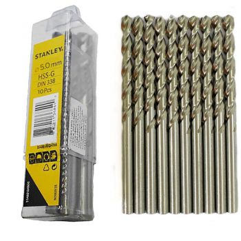 Hộp 10 mũi khoan sắt 5 mm Stanley STA50069B10