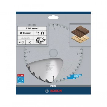 Lưỡi cưa gỗ 184mm (Expert) Bosch 2608642982 (24 Răng)