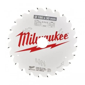 Lưỡi cưa gỗ 190x30mm 24T Milwaukee 4932471300