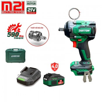 Máy siết bu lông dùng pin 21V Dekton M21-IW590PLUS (1 Pin 4.0Ah, 1 Sạc)