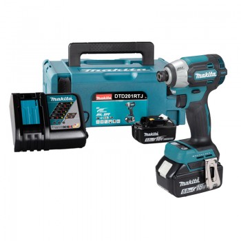 Máy vặn vít dùng pin 18V Makita DTD201RTJ (2 Pin 5.0Ah, 1 Sạc)