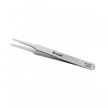 Nhíp inox gắp linh kiện mũi bằng 120x9x2mm Asaki AK-9193