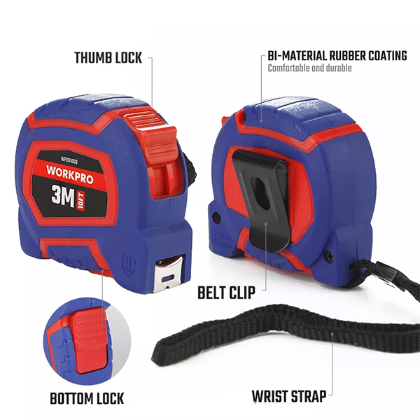 Thước cuộn tráng nylon 3mx16mm Workpro WP261008