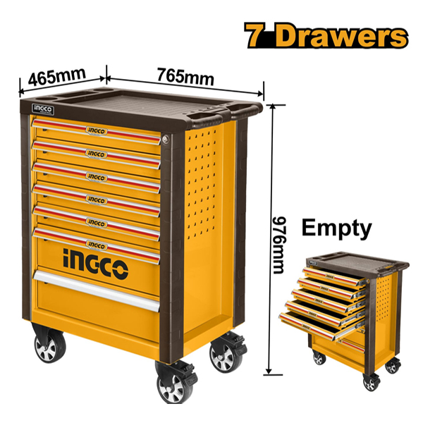 Tủ đồ nghề 7 ngăn kéo INGCO HDTC01072 (có bánh xe)