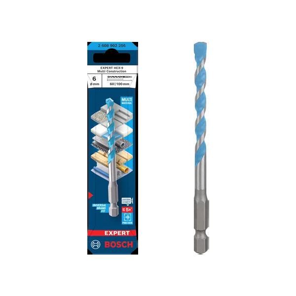 6mm Mũi khoan đa năng Hex-9 Bosch 2608902256