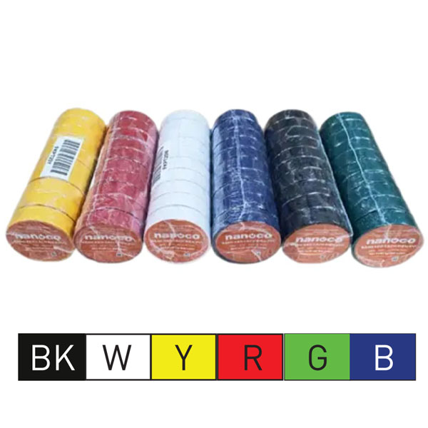 20yard Băng keo cách điện PVC Nanoco FKPT20G (Màu xanh lá)