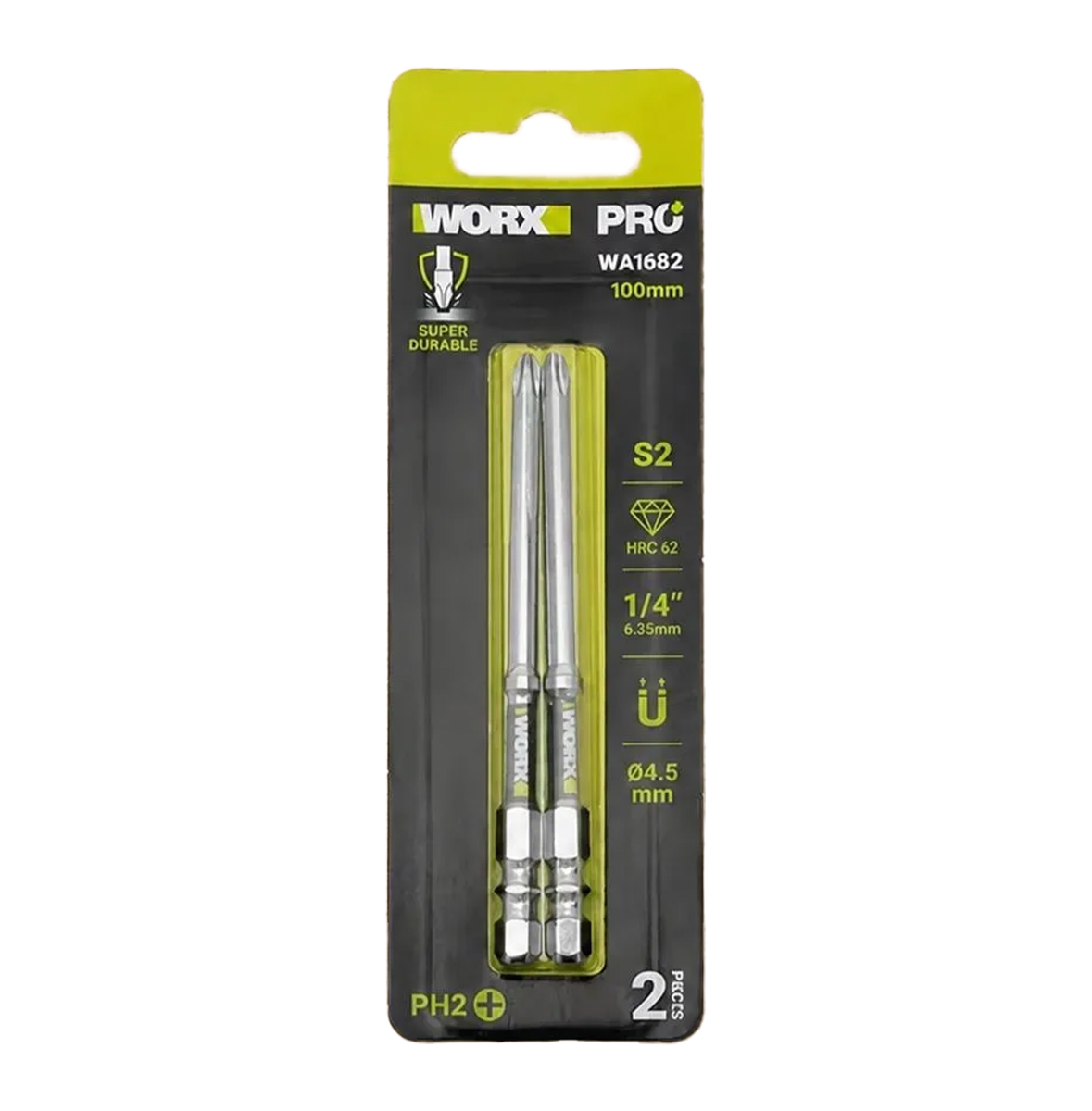 Bộ 2 mũi vít PH2 x 100mm Worx WA1682