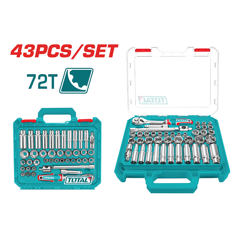 Bộ 43 Đầu Tuýp Và Cần Siết 3/8" Total THT381436