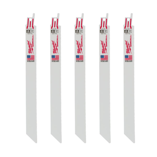 Bộ 5 lưỡi cưa kiếm sắt 230mm 18 TPI Milwaukee 48-47-5188