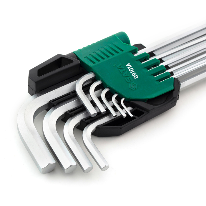 Bộ lục giác bi loại dài , 9 chi tiết, hệ mét Sata 09101A