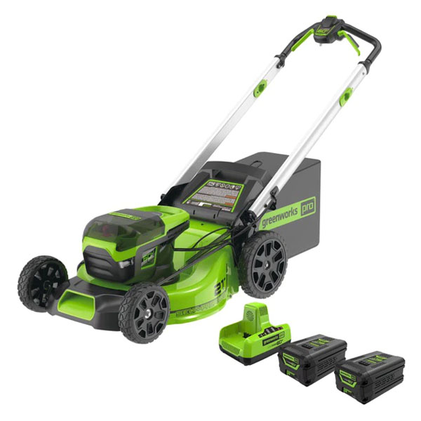 Combo Máy cắt cỏ đẩy tay dùng pin 60V Greenworks MO60L424 (2 Pin 4.0Ah, Sạc)