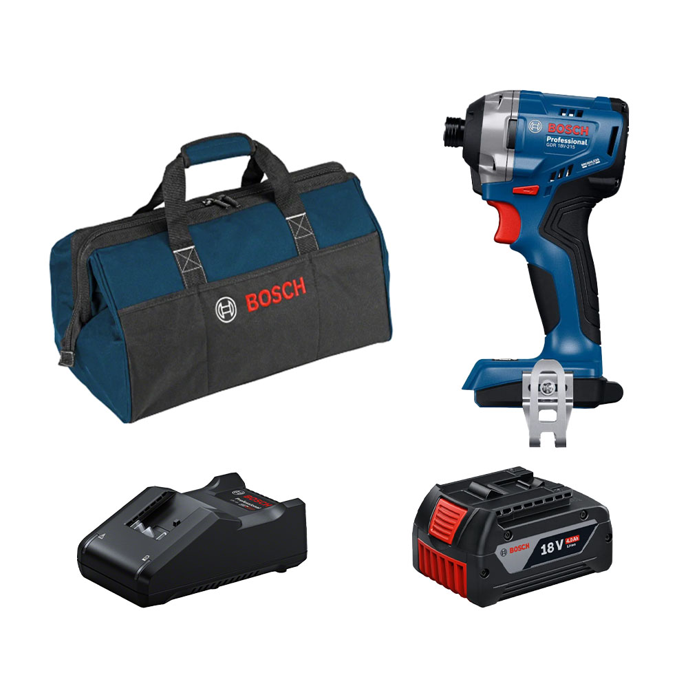 Combo Máy vặn vít Bosch GDR 18V-215 + 1 Pin 4.0Ah + 1 Sạc Nhanh