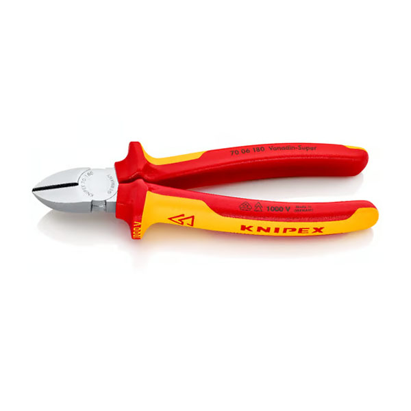 Kìm cắt chéo cách điện 180mm Knipex 70 06 180
