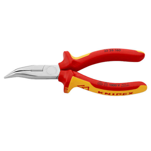 Kìm mũi nhọn cong cách điện 1000V Knipex 25 26 160