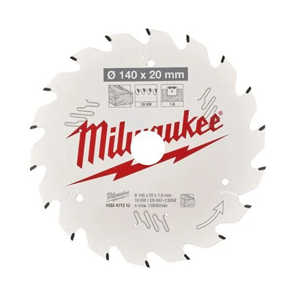 Lưỡi cưa gỗ 140 x 20mm 18T Milwaukee 4932471310A