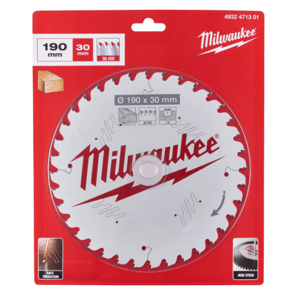 Lưỡi cưa gỗ 190x30mm 36T Milwaukee 4932471301