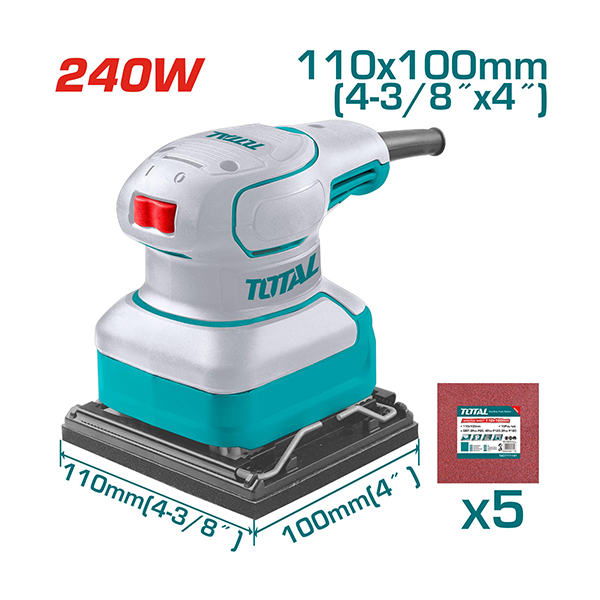 Máy chà nhám vuông Total TF2241108