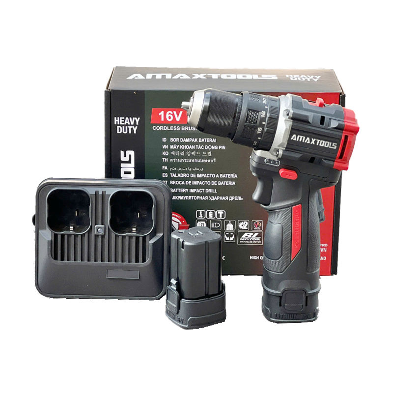 Máy khoan động lực dùng pin 16V Amaxtools AKI6510SA (2 Pin 2.0Ah, 1 Sạc)