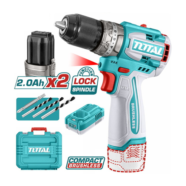 Máy khoan động lực dùng pin 16V Total TIDLI166062 (2 Pin 2.0Ah, 1 Sạc)