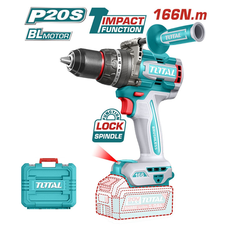 Máy khoan động lực dùng pin 20V Total TIDLI201667 (Chưa Pin & Sạc)