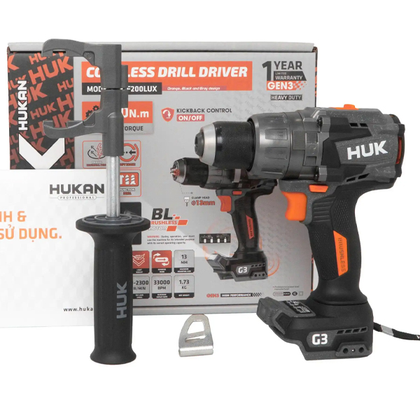 Máy khoan động lực dùng pin 21V Hukan BODY G3-F200LUX (Chưa Pin & Sạc)