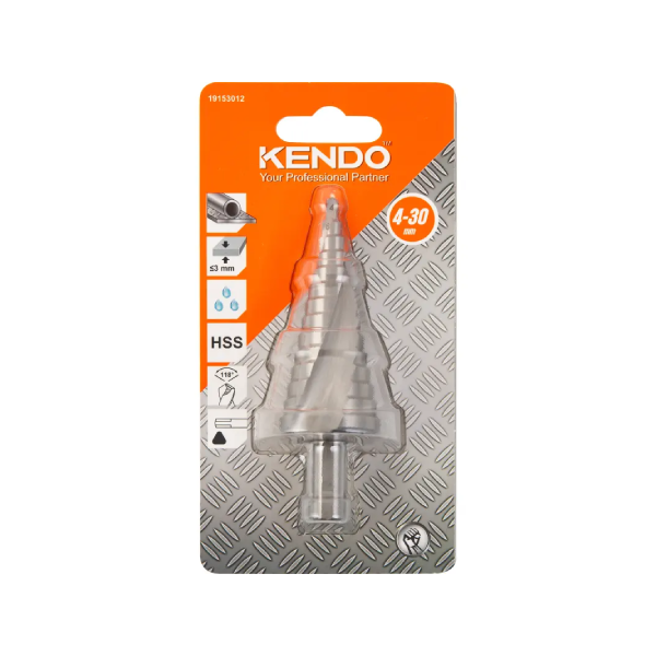 Mũi khoan bước rãnh xoắn 4-30 x 10 x 100mm bằng HSS M2 Kendo 19153012