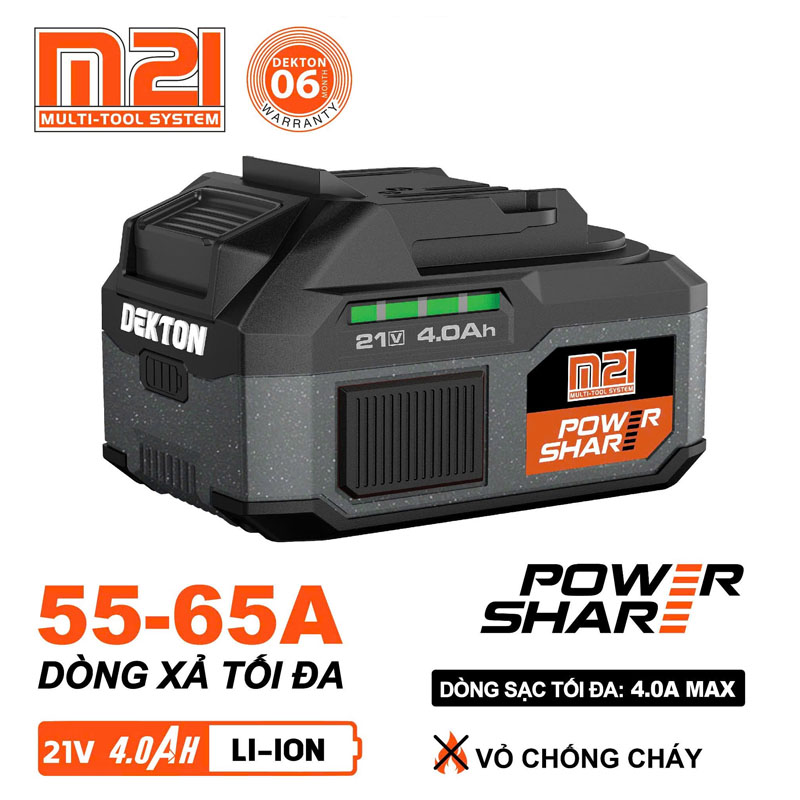Pin 21V 4.0Ah Dekton M21-B4055A