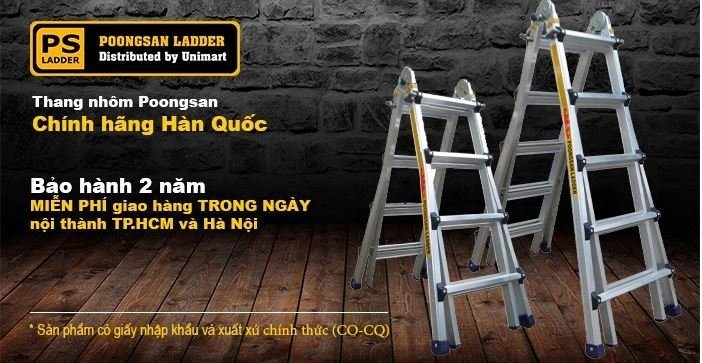 Thang nhôm chính hãng Poongsan Hàn Quốc