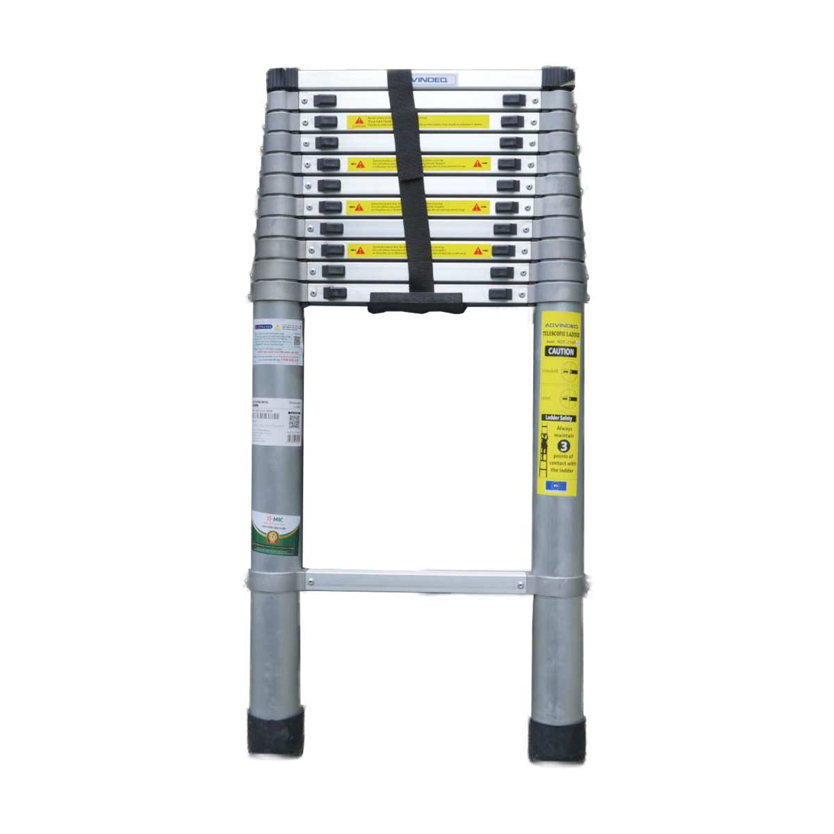Thang nhôm rút gọn đơn đai nhôm Advindeq ADT214F 4.7m