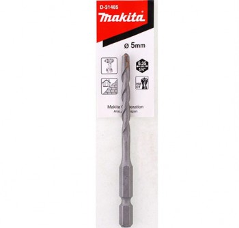 5mm Mũi khoan bê tông chuôi lục giác 1/4" Makita D-31485
