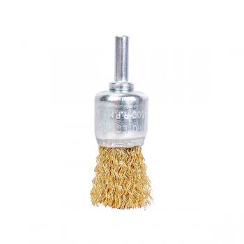 Bàn chải đầu dây uốn bằng thép 25mm cán dài 6.3mm Workpro WP407002