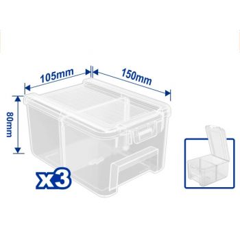 Bộ 3 hộ đựng dụng cụ trong suối 150x105x80mm Wadfow WTB8333