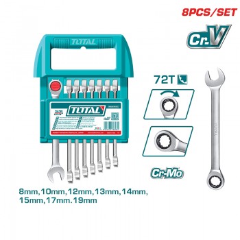 Bộ 8 Cờ Lê Xoay Chiều 8-19mm Total THT103RK086