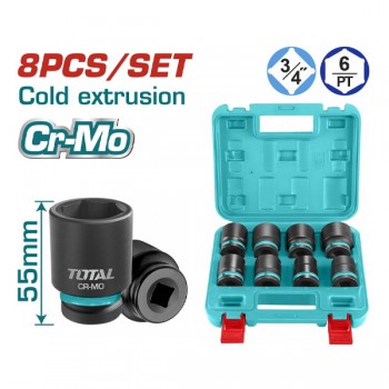 Bộ 8 đầu tuýp tác động 3/4"DR Total THKISD34081