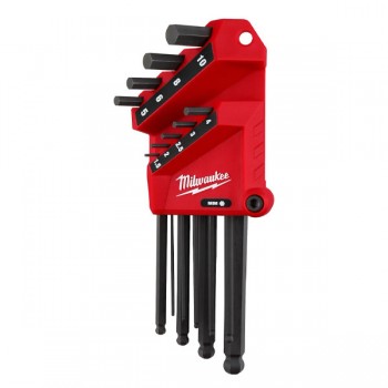 Bộ 9 lục giác đầu bi hệ mét Milwaukee 48-22-2186