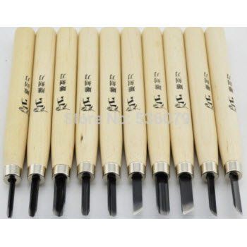 Bộ đục gỗ mỹ nghệ 10 cây loại gõ kiến