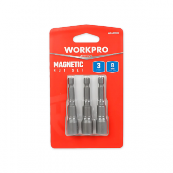 Bộ kẹp vít từ tính 65x8mm (1 bộ = 3 cái) Workpro WP408203