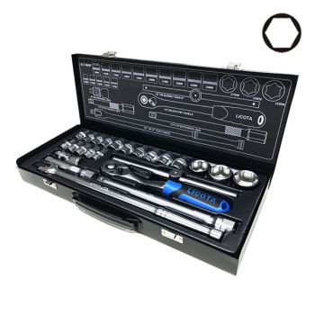 Bộ tuýp 1/2" 6 cạnh 24 món hệ mét Licota ALT-5002F