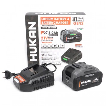 Combo 1 pin 3.0Ah và 1 sạc phổ thông Hukan CB-FX3000