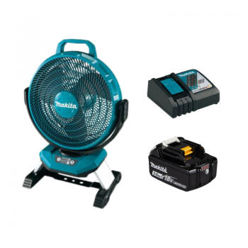 Combo Makita 18 - Quạt Dùng Pin DCF301 + Pin 3.0Ah + Đế Sạc Nhanh