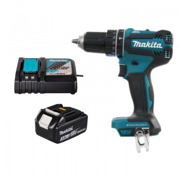Combo Máy Khoan DHP485Z + Pin 18V 3.0Ah + Đế sạc DC18RC