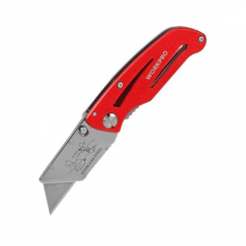 Dao tiện ích có lưỡi cắt gấp gọn bằng nhôm mở nhanh Workpro WP211003