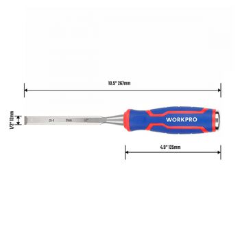 Dùi đục gỗ 1/2 inch 12mm Workpro WP243006